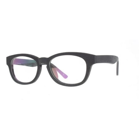 Ebe Prescription Glasses Mens Womens Black Bold Wood Texture Retro Full Frame Anti Glare grade sdm3005