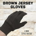 thumbnail image 4 of MMBM Brown Jersey Gloves 10" Men's Large Size Industrial Polyester/Cotton String Knit Gloves 12 Pairs-Economy Grade, 4 of 5