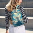 thumbnail image 5 of Disketp Sunshine Cute Winged Cat print Canvas Backpack Lightweight Travel Daypack Student Rucksack Laptop Backpack-Medium, 5 of 5