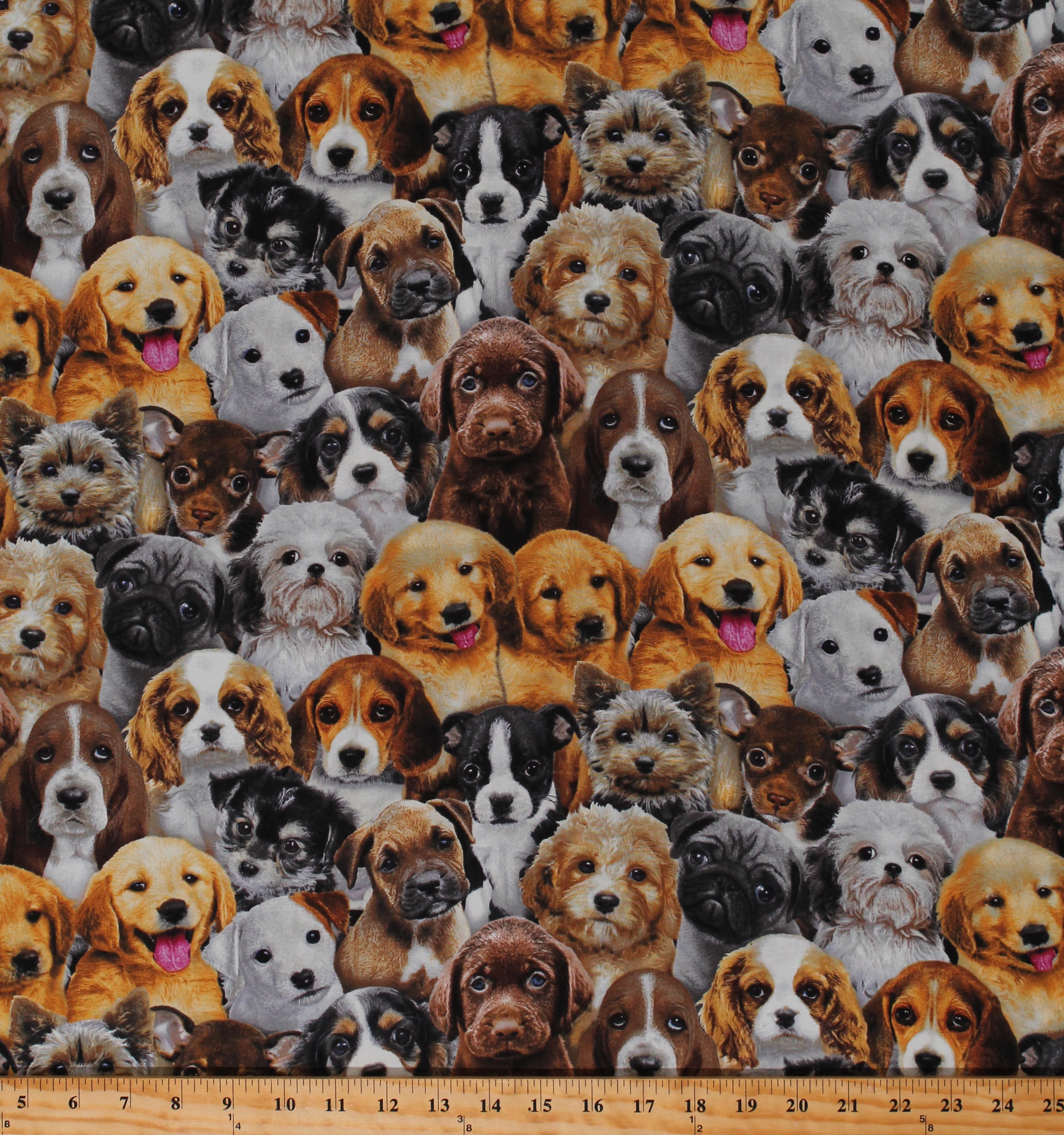 Puppies Nursery Fabric The Highest Quality Cloth For Baby Cute Dogs Cotton Fabric Premium Textile