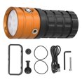 thumbnail image 4 of Waterproof Torch, Easy To Use Convenient To Use Diving Flashlight Powerful Functions  For Diving For Camping Orange, 4 of 8