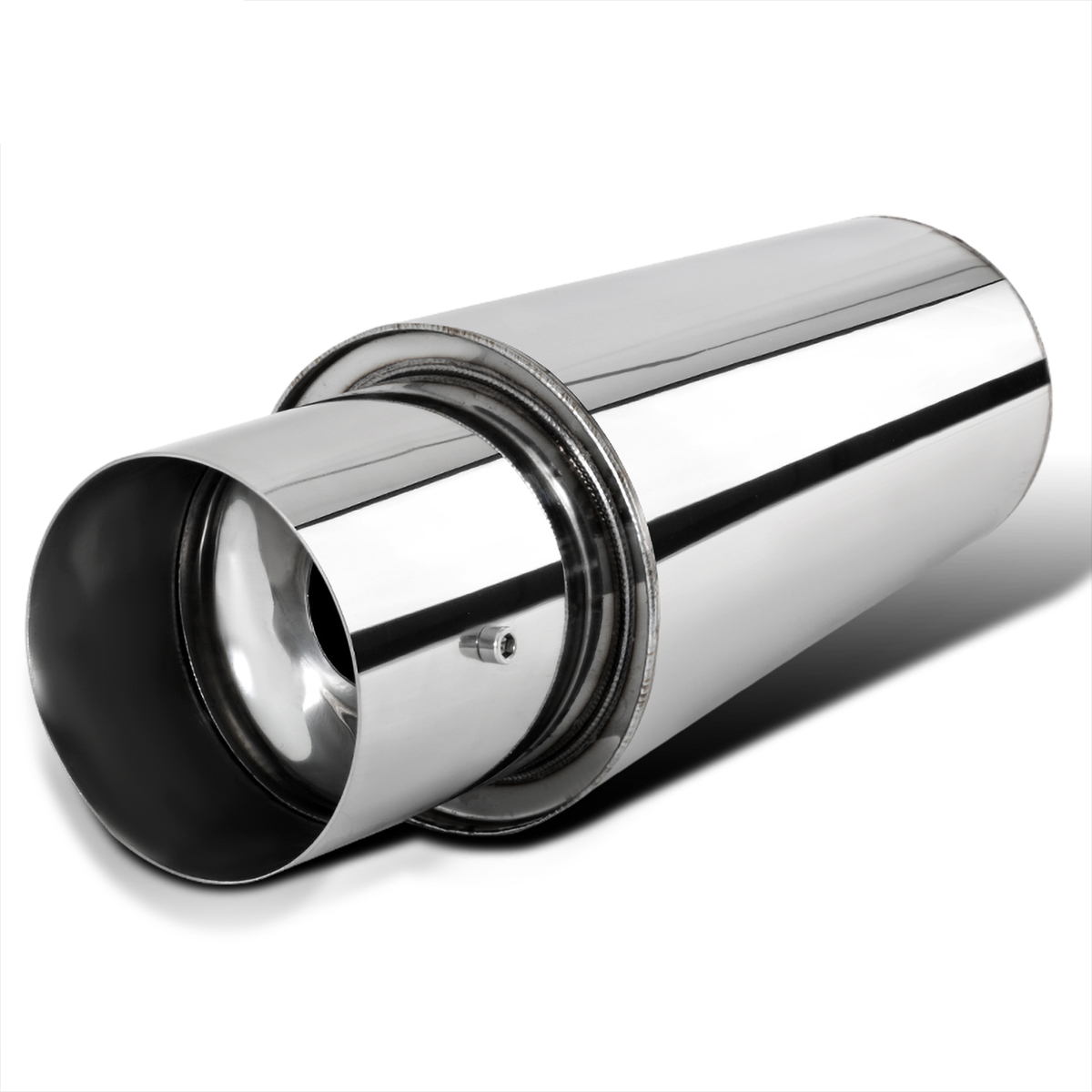 SpecD Tuning 4" Round Tip 2.5" Inlet Stainless Steel Spiral Flow