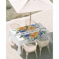thumbnail image 3 of 54x80 Inch Outdoor Tablecloth with Umbrella Hole Zipper Rectangle Happy Father's Day Rectangular Tablecloths Outside Waterproof Floral Eucalyptus Leaves Botanical Patio Table Cover for Picnic Party, 3 of 8