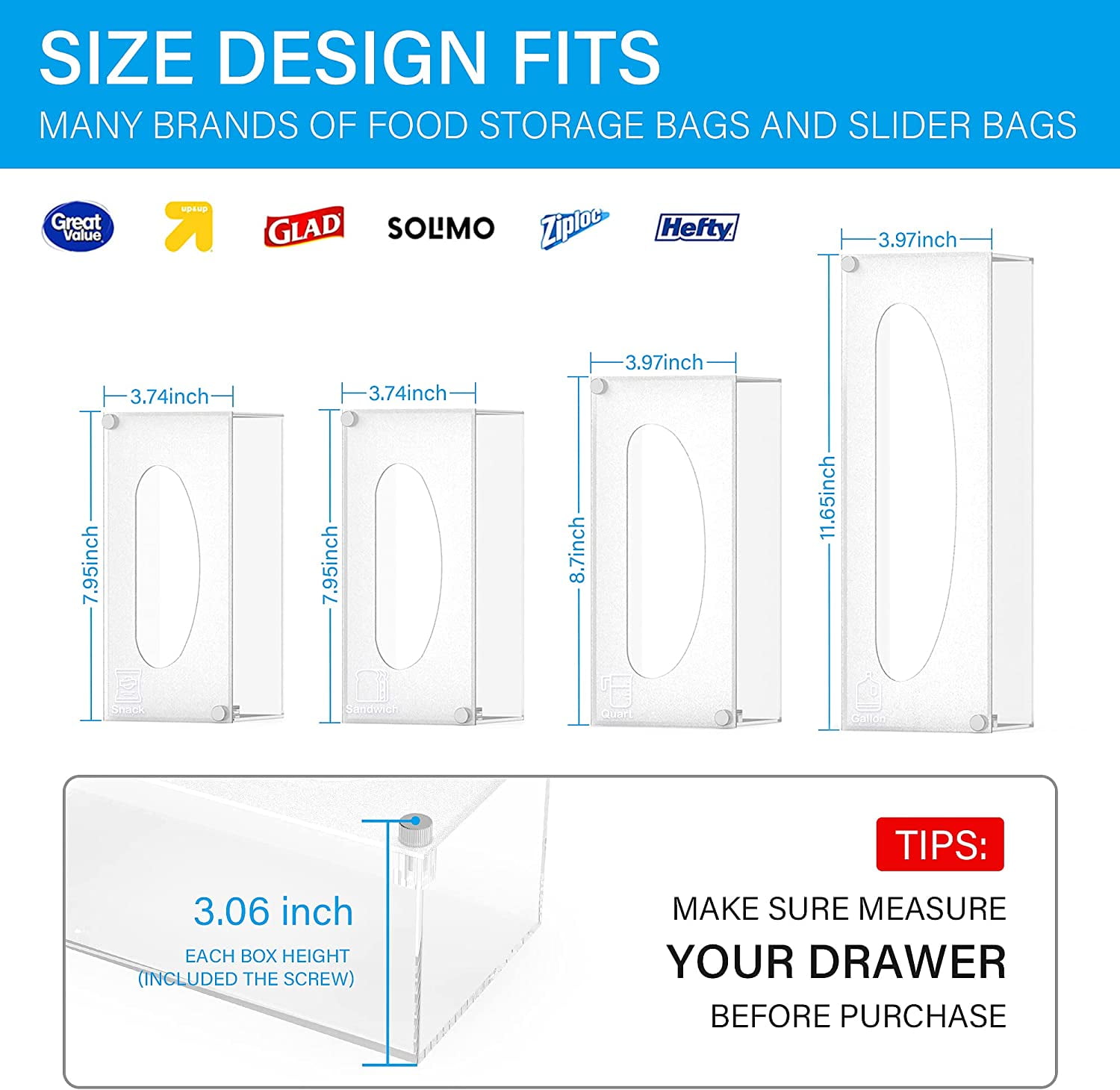 Ziplock Bag Organizer 4-in-1 Kitchen Bag Organizer - DVARN