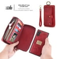 thumbnail image 5 of Samsung Galaxy Note 10 6.3 inch Wallet Detachable Case, Dteck Zipper Purse Phone Case Multi-functional Folio Flip Leather Removable Magnetic Back Cover For Samsung Galaxy Note10,Red, 5 of 9