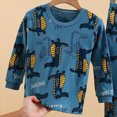 thumbnail image 5 of TOWED22 Toddler Boys Casual Fall 2Pcs Set Long Sleeve Print Pattern Pullover Tee Elastic Waist Joggers Soft Warm Outfits Clothes(Blue,18-24 M), 5 of 5