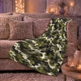 thumbnail image 6 of Woodland Camouflage Autumn Harvest, Peaceful Mountain Lake Scene, Warm Flannel Blanket for Cabin and Lodge with Detailed Artwork, Outdoor Lovers Christmas Gift, Festive Home Decor, 6 of 9