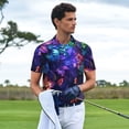 thumbnail image 3 of Uemuo Magic Colorful Forest Leaves for Men’s Golf Shirt – Premium Pique Cotton Polo, Soft & Breathable Casual Short Sleeve Shirt, Comfortable Activewear for Sports & Leisure-XX-Large, 3 of 6