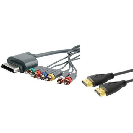 Insten 6Ft Hi-Speed HDMI Cable+RCA AV Component For Xbox360 Xbox 360