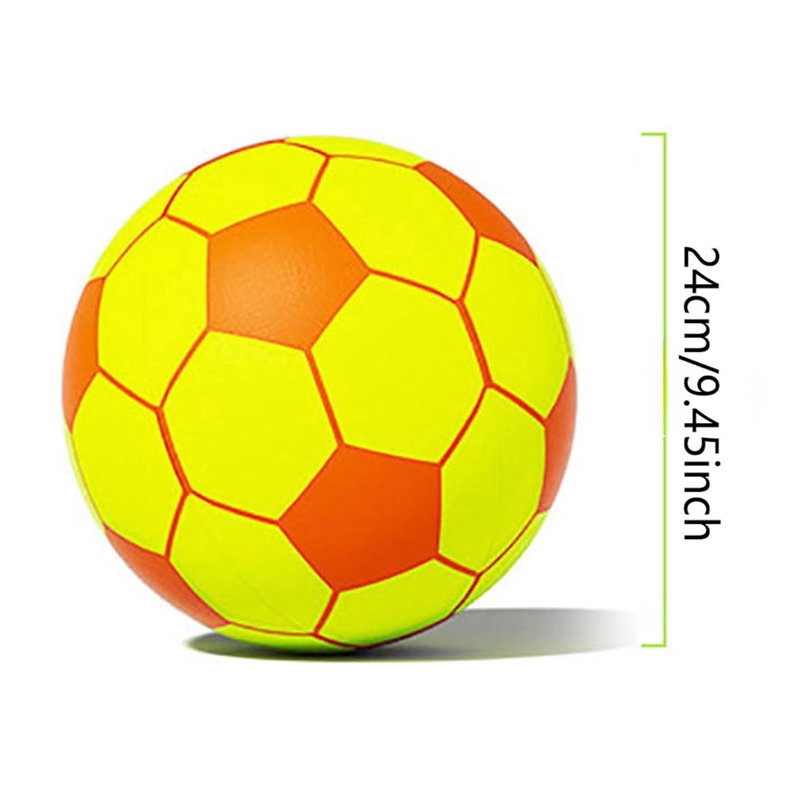 1PC Silent Soccer Ball, 8inch Fluorescent Red Indoor Quiet Football with Soft Material, Playrooms, Bedrooms, Backyards - High Bounce, No Noise, Safe for Young Athletes