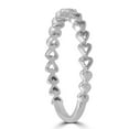 thumbnail image 2 of Pompeii 14k White Gold Heart Shape Stackable Womens Ring Wedding Band (,), 2 of 5