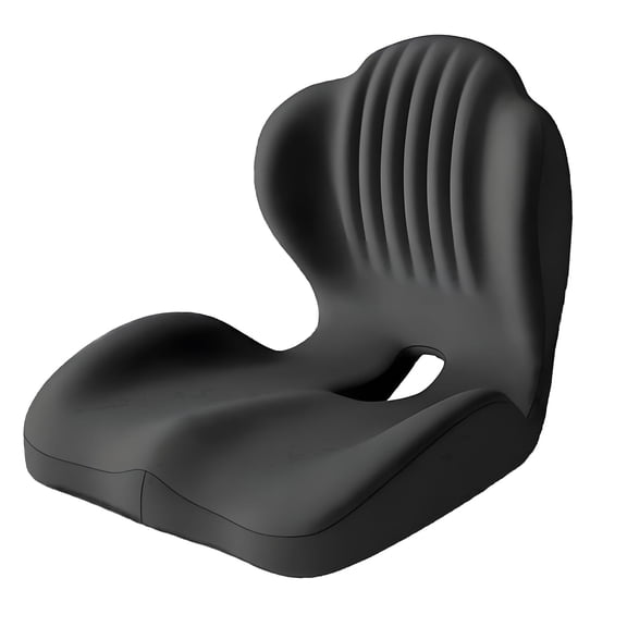 Ergonomic Memory Foam Seat Cushion With Raised Back And Breathable Hollow Design Office Chair Cushion For Posture Support Lumbar Support For Home Office Desk Car