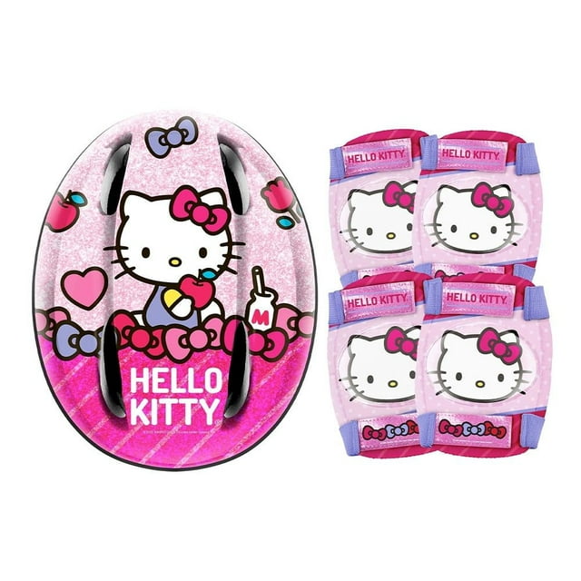 Casco Apache PGHK Hello Kitty con Coderas y Rodilleras