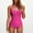 01 Hot Pink, variant on Feimerou Sexy One Piece Swimsuits for Women Tummy Control High Waisted Hater Bathing Suits Sleeveless Mesh Slimming Bikini Swimsuit