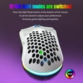 thumbnail image 4 of UHM Wired Gaming Mouse with Swap Honeycomb Shell,Adjustable 7200 DPI,6 Programmable Buttons,Lightweight Gaming Mice with 12 RGB Backlight for Windows PC Gaming and Office,White, 4 of 7