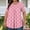 Pink, variant on Oversize t-Shirt for Women Round Neck polka Dot short Sleeve Shirt Fashion Pleated Front Tops ,Blue,5XL