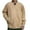 Khaki, variant on GigrtiJin Mens Zip up Jacket Lightweight Stand Collar Jackets Long Sleeved Casual Solid Color Jackets with Pocket