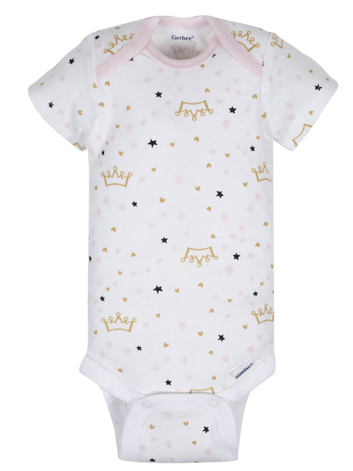 Organic Cotton Short Sleeve Onesies Bodysuits, 3Pk (Baby Girl)
