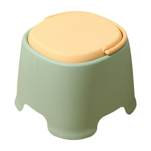 Taburete pequeño con reposapiés, portátil, antideslizante, grueso, creativo, para inodoro, para el hogar, la cocina, el garaje y el baño. verde