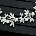 thumbnail image 3 of IDALL Hair Clips Hair Barrettes Crystal Pearl Flower Hair Pin Clip Comb Wedding Bridal Bridesmaid Hair Accessory Baby Hair Clips Flat Hair Clips Silver One Size, 3 of 4