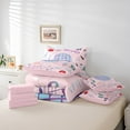 thumbnail image 4 of Erosebridal Blue Disco Ball Bedding Sets King Size,Musical Notes Bed in a Bag King size,Music Theme Bedding King Size,Microfiber Old Fashion Room Decor,Reversible,7-Piece, 4 of 6