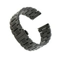 thumbnail image 1 of Pulsera de reloj Yuyangstore de acero inoxidable 24mm hebillas mariposa Negro Banda de reloj, 1 of 8