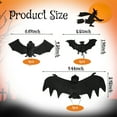 thumbnail image 3 of HUIANER 12Pcs Halloween Hanging Bats Decorations, 3 Sizes Realistic Spooky Black Rubber Bats for Halloween Party Supplies, 3 of 7