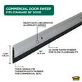 thumbnail image 3 of M-D Building Products 68247 36 in. Silver Aluminum and Thermoplastic Rubber Commercial Screw-on Door Sweep, 3 of 9