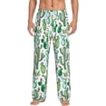 thumbnail image 2 of Goofa Cactus Plants1 Printed Soft Pajama Pants for Men, Wide Leg Comfy Casual Lounge Yoga Pants-Medium, 2 of 9