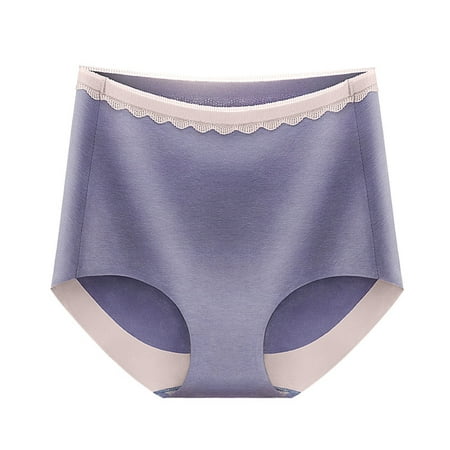

WZHKSN Lady Solid Panty Purple Perspective Briefs 1-Pack
