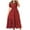 Red, variant on Rvkxad Women's Casual Dresses Under $10 Short Puff Sleeve Smocked Tiered Dresses Summer Casual Ruffle Elastic Waist Flowy A Line Maxi Dress Green S