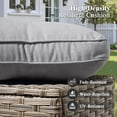 thumbnail image 5 of Ovios 5 Pieces Outdoor Furniture Set High Back All-Weather Wicker Patio Conversation Set with Ottomans, Gray, 5 of 8
