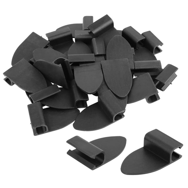 Unique Bargains 30 Pcs 29.5 x 49mm Universal Car Floor Mat Clips Fixing Grips Anti Slip Buckle Black