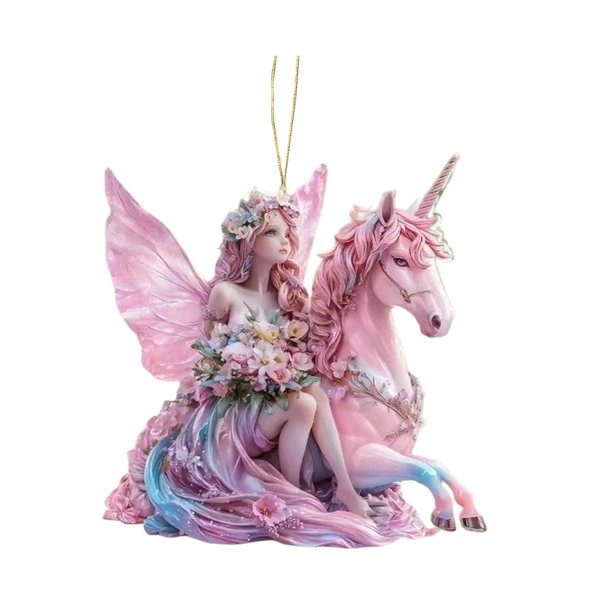 Colgante de caballo 2D acrílico realista, adorno navideño con lazo para colgar, ideal para amantes de la equitación.