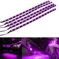 thumbnail image 2 of BallsFHK 5 X Purple 12V Flexible Waterproof Underbody Light Strip 15 LED 30cm Car Vehicle Car Grille, 2 of 5