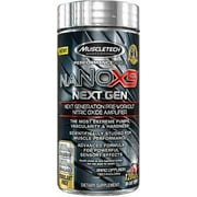 MuscleTech NANOx9 Next Gen, Pre Workout + Nitric Oxide Booster, 120 Ct
