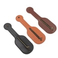 thumbnail image 6 of Portable Retro Solid Color Key Holder Case Guitar Shaped Money Storage Bag Leather Racket Men Coin Purse Korean Style Wallets Card Bag BROWN, 6 of 8