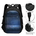 thumbnail image 3 of Daiia Retro Blue Glitter Pattern USB Charging Backpack for Men and Women, Anti-Theft Backpack,Travel Backpack,School Backpack,College Backpack,Laptop Backpack, 3 of 7