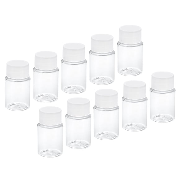 Unique Bargains Bouteille de Réactif à Grand Goulot en Plastique 20 Ml/0,7 oz, Lot de 10