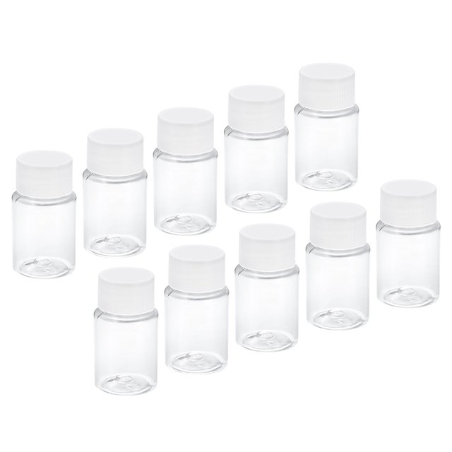 Unique Bargains Plastic 20ml/0.7 oz Wide Mouth Reagent Bottle, 10 Pack
