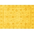thumbnail image 1 of Ahgly Company Machine Washable Indoor Rectangle Oriental Yellow Traditional Area Rugs, 8' x 12', 1 of 4