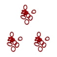 thumbnail image 3 of Jumpingount 20 piezas de banda para el cabello, estilo preppy elástico, alta densidad, decorativa, sin enganches, coleta, accesorios para niñas, rojo Type1 NO1 Jumpingount CBP460366, 3 of 6