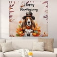 thumbnail image 2 of Happy Thanksgiving Basset Hound Welcome Thankful Fall Autumn Pumpkin Tapestry Bassets Dog Breed Lovers Gifts Idea Wall Hanging Backdrop Home Decor - 02021, 2 of 5