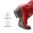 thumbnail image 4 of DREAM PAIRS Women's Western Cowboy Cowgirl Boots Square Toe Embroidery Mid Calf Booties, 4 of 8