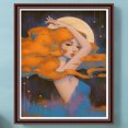 thumbnail image 1 of Cuadros Decorativos Kit de pintura por números DIY Moon Girl Oil Art Picture Craft Decoración de pared (H1761) Wdftyju embutido en tela, 1 of 8