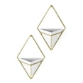 thumbnail image 1 of Base para pared Triangular Trigg CH 2 piezas Blanco/Oro Umbra 470753-524, 1 of 2