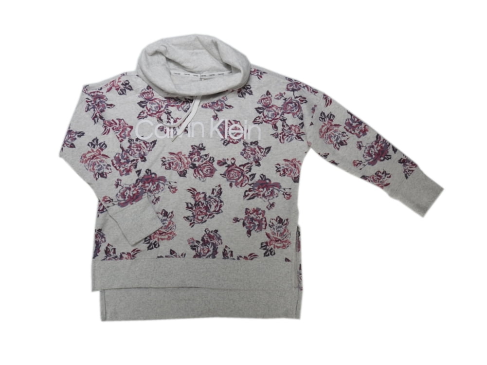 G-III Apparel Group Ltd. Calvin Klein Womens Size Medium L/S Cowl Neck Pullover Sweater, Grey Floral G-III Apparel Group Ltd. Calvin Klein Womens Size Medium L/S Cowl Neck Pullover Sweater, Grey Floral