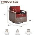 thumbnail image 3 of Bellefurn Outdoor Swivel Rocker Patio Chairs,Patio Swivel Chairs Set of 2,Swivel Glider Lounge Chairs with Side Table Patio Furniture Set for Outdoor,Balcony,Front Porch,Firepit Area, 3 of 10
