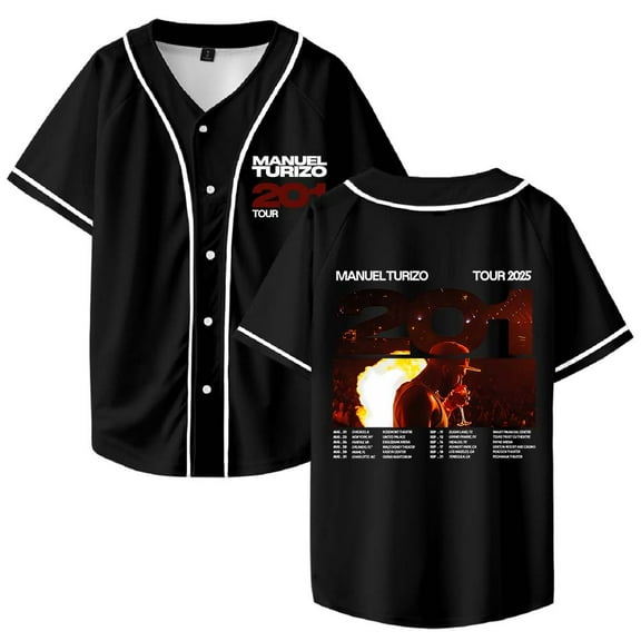 Manuel Turizo 201 World Tour Merch Baseball Jersey Shirt V-Neck Women Men Short Sleeve Streetwear Clothes