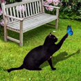 thumbnail image 4 of Acrylic Cat Garden Statue, Double-Sided Printing, Weatherproof, Cute Design, for Gardens, Lawns, Outdoor Decor, 4 of 6